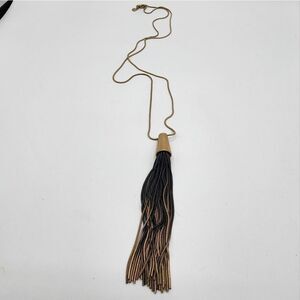 Versona black & gold tassel necklace